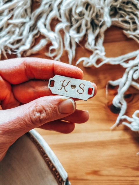 Łącznik do bransoletki /naszyjnika (1szt) - INICJAŁY z sercem - - - (bransoletka, naszyjnik, kolia, baza do kolii, Walentynki)