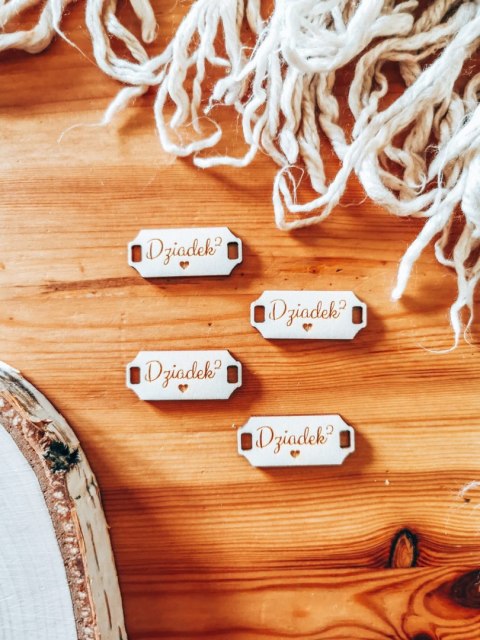 Łącznik do bransoletki /naszyjnika (4szt) - DZIADEK 2 - - - (bransoletka, naszyjnik, kolia, baza do kolii, Dzień Babci i Dziadka