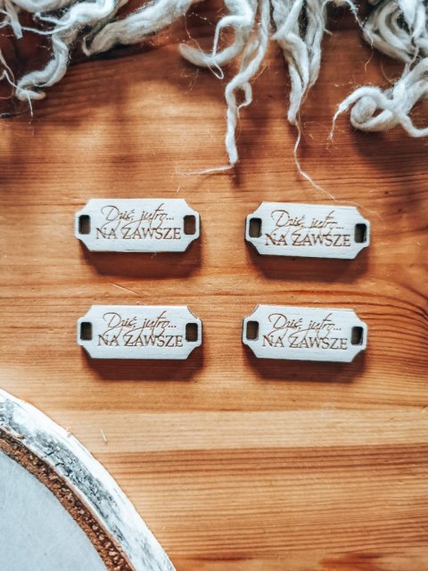 Łącznik do bransoletki /naszyjnika (4szt) - Dziś, jutro, na zawsze - - - (bransoletka, naszyjnik, kolia, baza do kolii, Walentyn