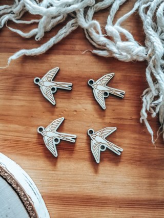 Łącznik do bransoletki /naszyjnika (4szt) - JASKÓŁKA - - - (bransoletka, naszyjnik, kolia, baza do kolii)