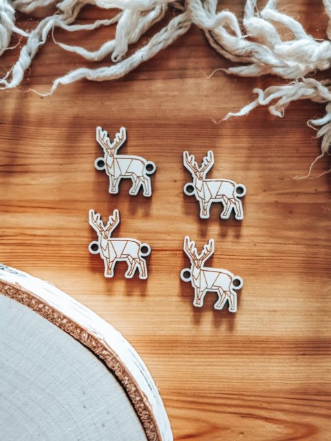 Łącznik do bransoletki /naszyjnika (4szt) - JELEŃ - - - (bransoletka, naszyjnik, kolia, baza do kolii)