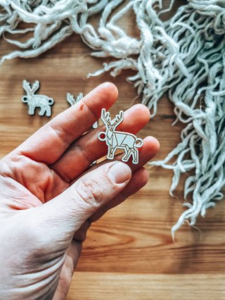 Łącznik do bransoletki /naszyjnika (4szt) - JELEŃ - - - (bransoletka, naszyjnik, kolia, baza do kolii)