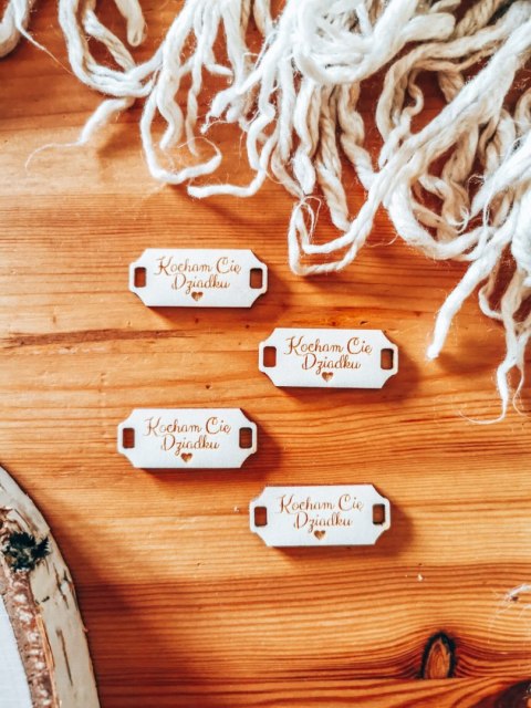 Łącznik do bransoletki /naszyjnika (4szt) - KOCHAM CIĘ DZIADKU - - - (bransoletka, naszyjnik, kolia, baza do kolii, Dzień Babci 