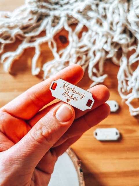 Łącznik do bransoletki /naszyjnika (4szt) - KOCHANEJ BABCI - - - (bransoletka, naszyjnik, kolia, baza do kolii, Dzień Babci i Dz