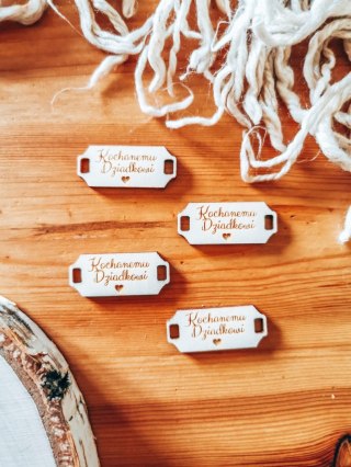 Łącznik do bransoletki /naszyjnika (4szt) - KOCHANEMU DZIADKOWI - - - (bransoletka, naszyjnik, kolia, baza do kolii, Dzień Babci