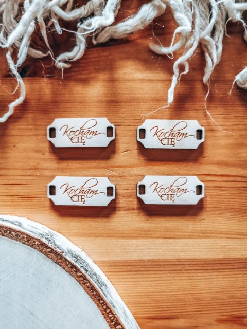 Łącznik do bransoletki /naszyjnika (4szt) - Kocham Cię - - - (bransoletka, naszyjnik, kolia, baza do kolii, Walentynki)