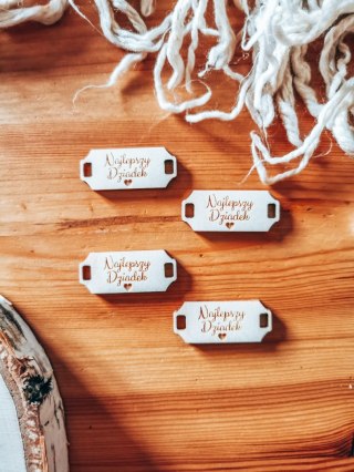 Łącznik do bransoletki /naszyjnika (4szt) - NAJLEPSZY DZIADEK - - - (bransoletka, naszyjnik, kolia, baza do kolii, Dzień Babci i