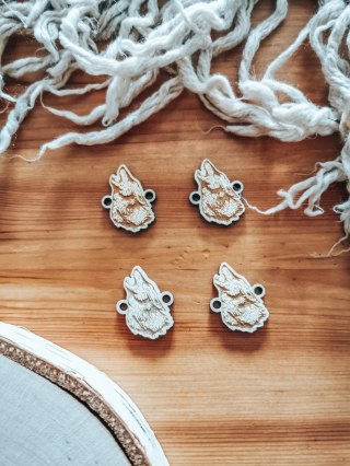 Łącznik do bransoletki /naszyjnika (4szt) - WILK 01 - - - (bransoletka, naszyjnik, kolia, baza do kolii)