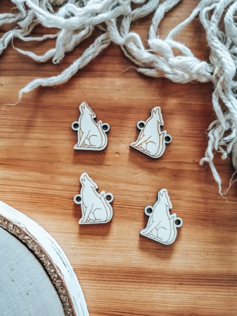 Łącznik do bransoletki /naszyjnika (4szt) - WILK 02 - - - (bransoletka, naszyjnik, kolia, baza do kolii)