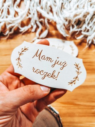 Mam już roczek! - TABLICZKA (2szt) 10cm/12cm/14cm (8 wzorów)