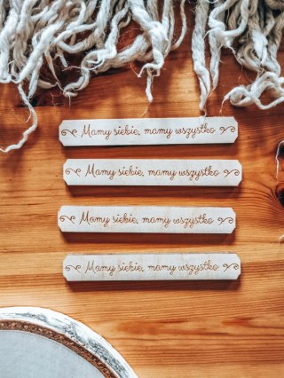 Mamy siebie, mamy wszystko - TABLICZKA (4szt) 10cm/12cm/14cm (8 wzorów) - - - (na Walentynki Ślub Podziękowanie)