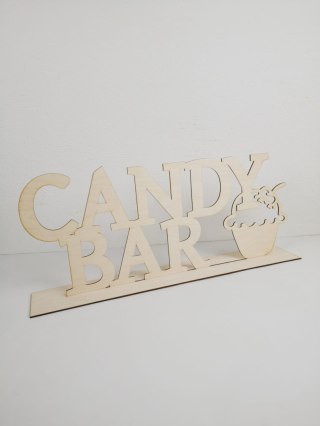 Napis na stół 30-60cm (1szt) - Candy Bar - napis stojący