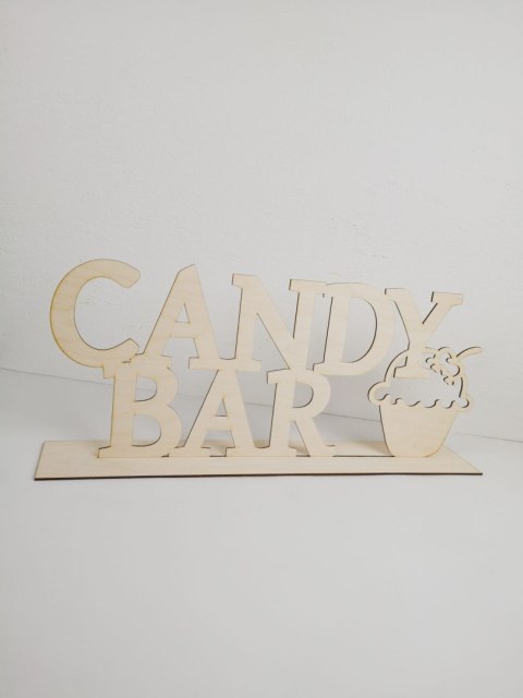 Napis na stół 30-60cm (1szt) - Candy Bar - napis stojący