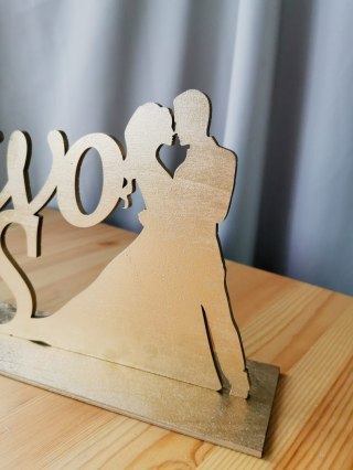 Napis stojący 30-60cm (1szt) - Imienny 02 wzór Para Młoda - napis na stół Pary Młodej