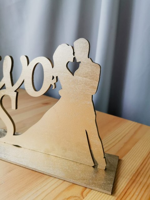 Napis stojący 30-60cm (1szt) - Imienny 02 wzór Para Młoda - napis na stół Pary Młodej