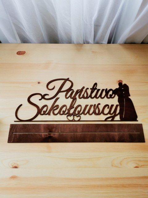 Napis stojący 30-60cm (1szt) - Imienny 02 wzór Para Młoda - napis na stół Pary Młodej