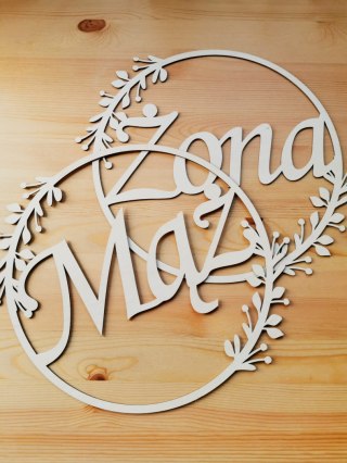 Obręcz (1szt) - Mąż Żona (oddzielnie) - wzór Wianek 04