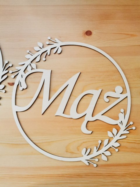 Obręcz (1szt) - Mąż Żona (oddzielnie) - wzór Wianek 04