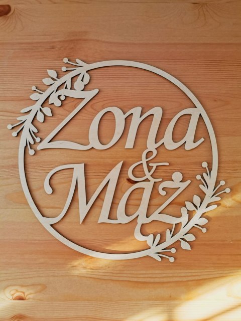 Obręcz (1szt) - Mąż & Żona (razem) - wzór Wianek 04