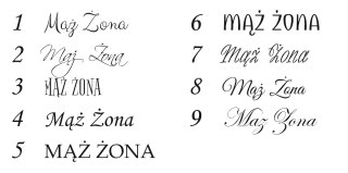 Obręcz (1szt) - Mąż Żona z sercem