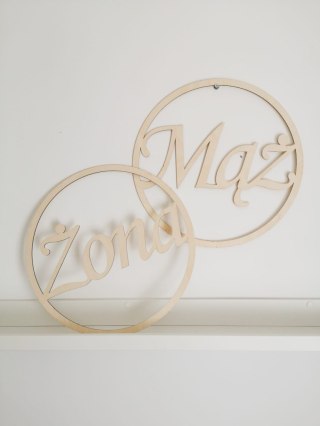 Obręcz (1szt) - koło Mąż / Żona