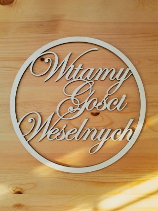 Obręcz (1szt) - koło Witamy Gości Weselnych