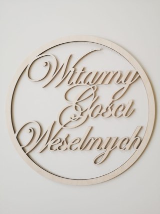 Obręcz (1szt) - koło Witamy Gości Weselnych