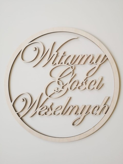 Obręcz (1szt) - koło Witamy Gości Weselnych