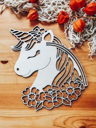 Organizer na spinki - Jednorożec - baza do makramy