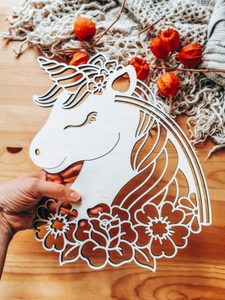 Organizer na spinki - Jednorożec - baza do makramy