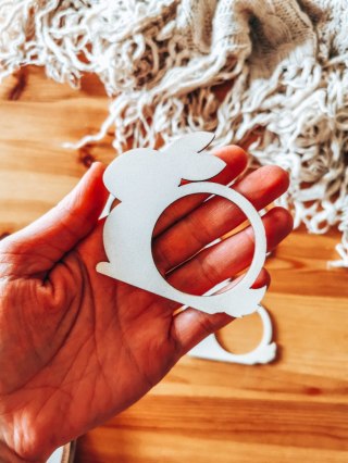 Pierścień na serwetę - królik 02 (5szt) - baza do zawieszki, breloczka (zawieszka na wielkanoc, dekoracje wielkanocne)