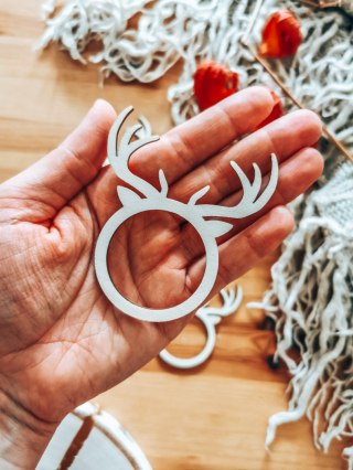 Pierścień na serwetę - rogi renifera (5szt) - baza do bombki, zawieszki, breloczka (Gwiazdka Boże Narodzenie bombka zawieszka, c