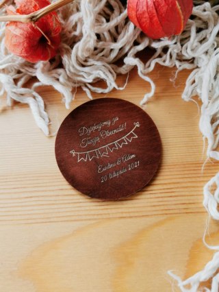 Podziękowanie MAGNES (5 wzorów) - LOVELY kolor - (podziękowanie ślubne dla gości, prezent)