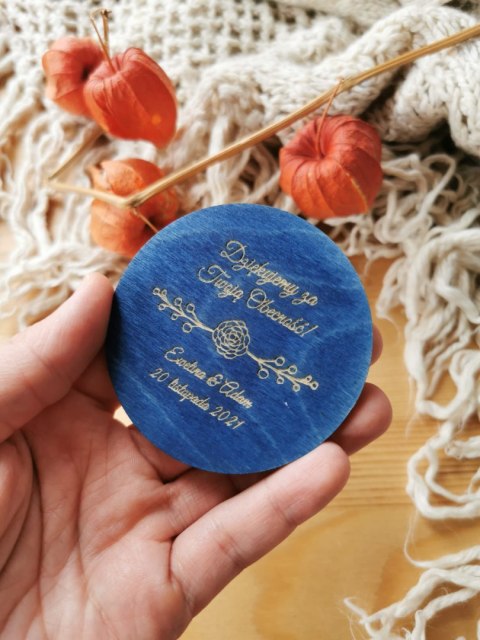 Podziękowanie MAGNES (5 wzorów) - LOVELY kolor - (podziękowanie ślubne dla gości, prezent)