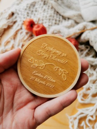 Podziękowanie MAGNES (5 wzorów) - LOVELY odwrócony grawer - (podziękowanie ślubne dla gości, prezent)