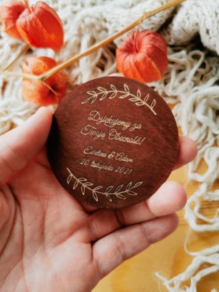 Podziękowanie MAGNES (6 wzorów) - WIANKI kolor - (podziękowanie ślubne dla gości, prezent)