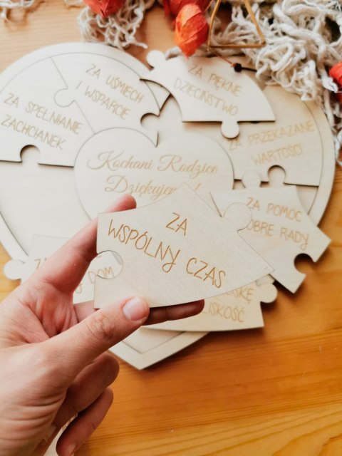 Podziękowanie dla Rodziców - PUZZLE serce