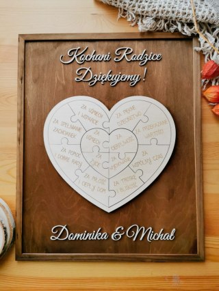 Podziękowanie dla Rodziców - obraz Serce Puzzle