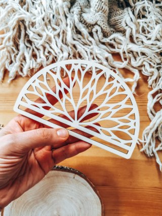 Półkole - Mandala 01 - (półmandala do makramy makrama wisząca baza do łapacza łapacz mandala)