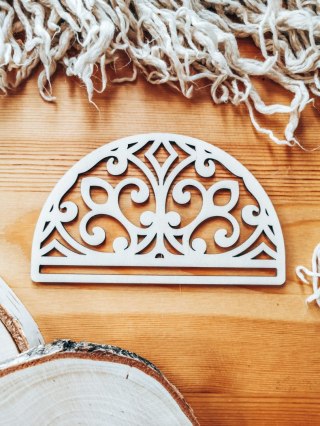 Półkole - Mandala 02 - (półmandala do makramy makrama wisząca baza do łapacza łapacz mandala)