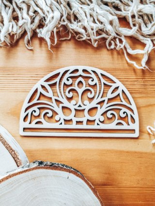 Półkole - Mandala 03 - (półmandala do makramy makrama wisząca baza do łapacza łapacz mandala)