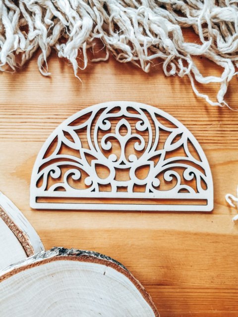 Półkole - Mandala 03 - (półmandala do makramy makrama wisząca baza do łapacza łapacz mandala)