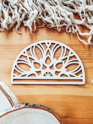 Półkole - Mandala 04 - (półmandala do makramy makrama wisząca baza do łapacza łapacz mandala)