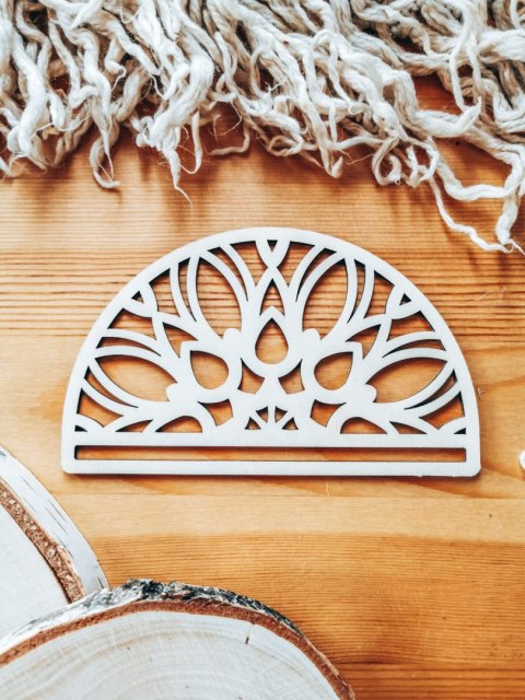 Półkole - Mandala 04 - (półmandala do makramy makrama wisząca baza do łapacza łapacz mandala)