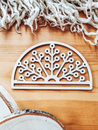 Półkole - Mandala 05 - (półmandala do makramy makrama wisząca baza do łapacza łapacz mandala)