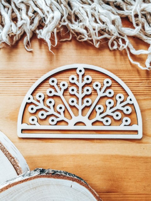 Półkole - Mandala 05 - (półmandala do makramy makrama wisząca baza do łapacza łapacz mandala)