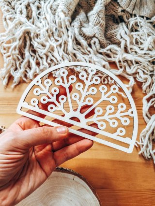 Półkole - Mandala 05 - (półmandala do makramy makrama wisząca baza do łapacza łapacz mandala)