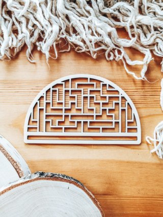 Półkole - Mandala 06 - (półmandala do makramy makrama wisząca baza do łapacza łapacz mandala)