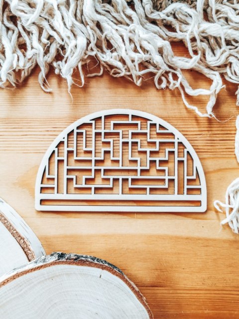 Półkole - Mandala 06 - (półmandala do makramy makrama wisząca baza do łapacza łapacz mandala)