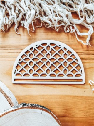 Półkole - Mandala 07 - (półmandala do makramy makrama wisząca baza do łapacza łapacz mandala)